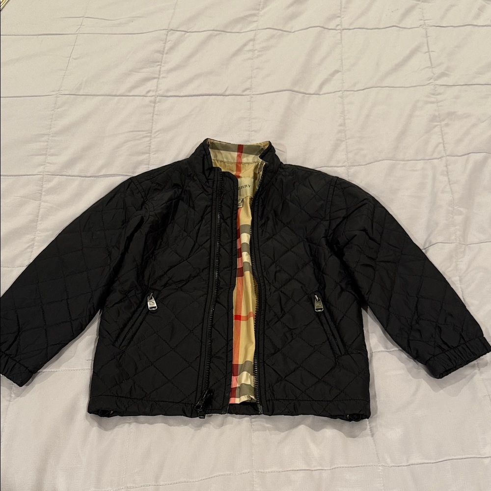 Black Quilted Kids Jacket